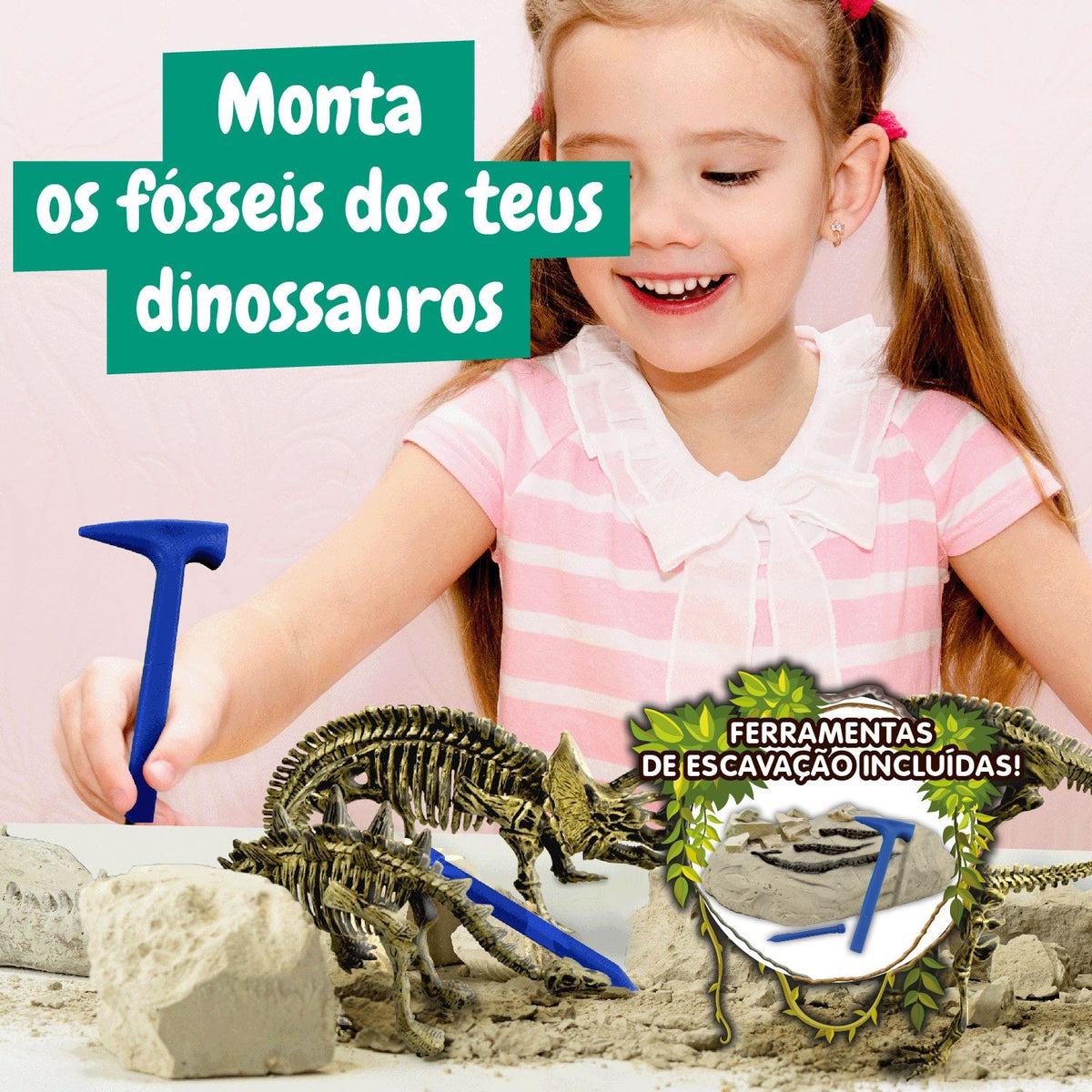 Escavações Fósseis Dinossauros 4 em 1