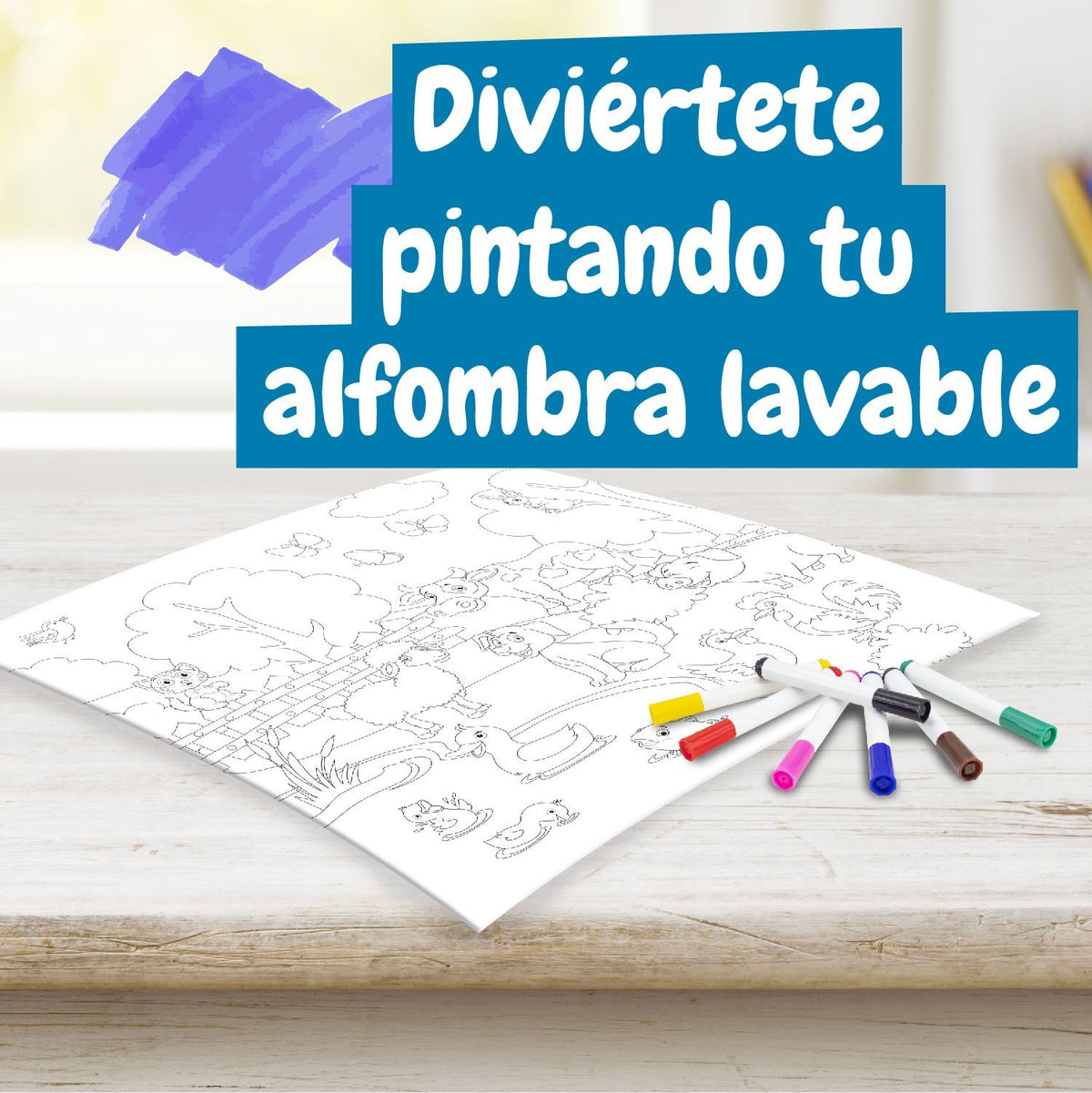 Alfombra para Colorear Animales