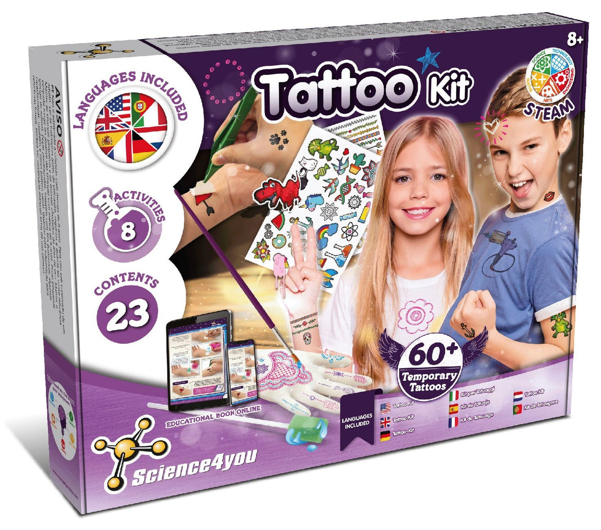 Temporäre Tattoo-Fabrik - Mehrsprachig