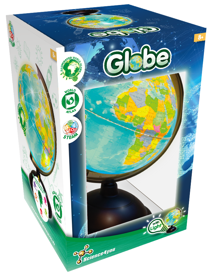 Globo Terráqueo con Luz - Versión en Inglés
