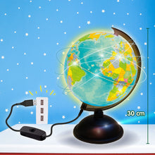 Globo Terráqueo con Luz - Versión en Inglés