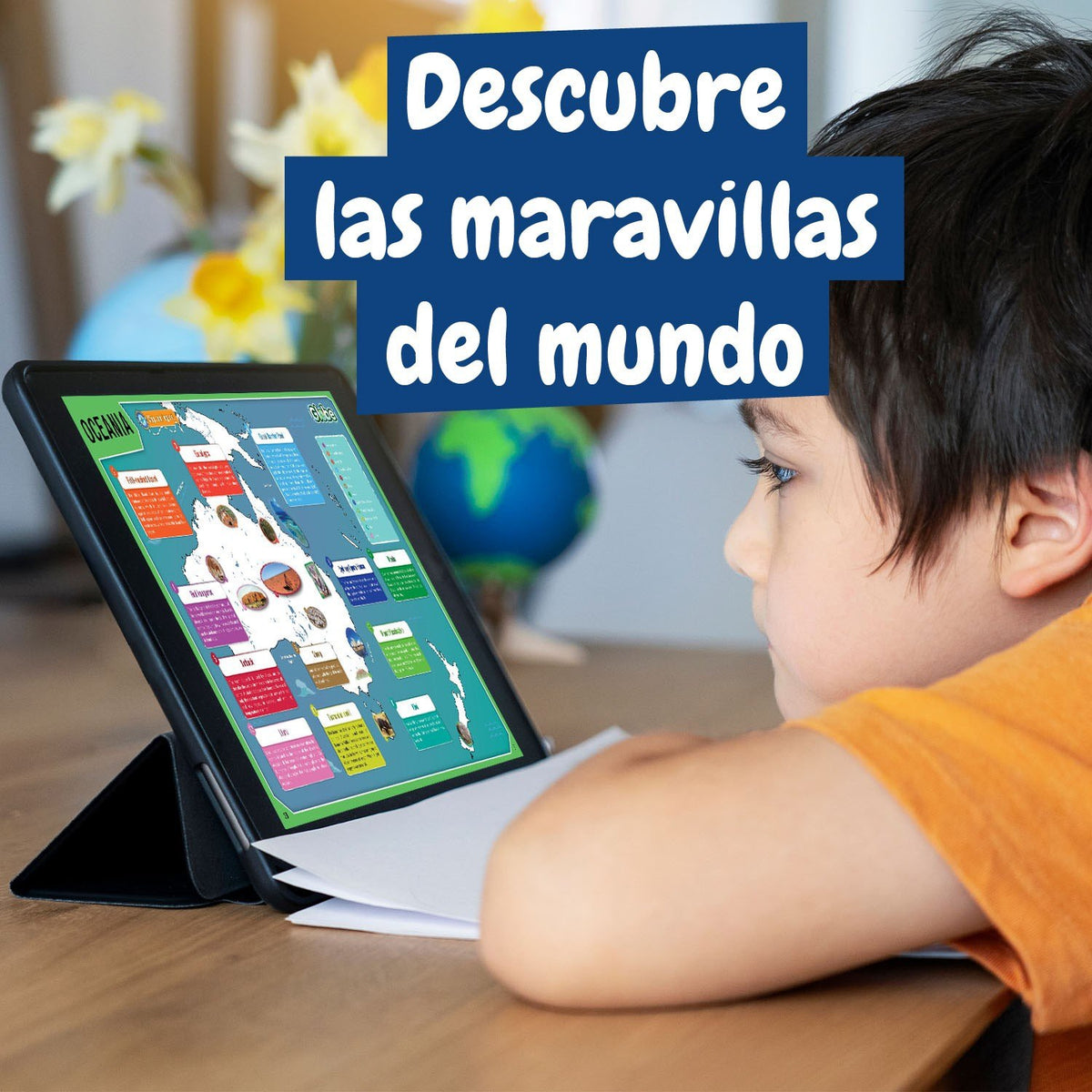 Globo Terráqueo con Luz - Versión en Inglés