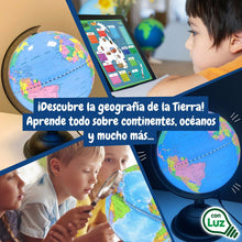Globo Terráqueo con Luz - Versión en Inglés