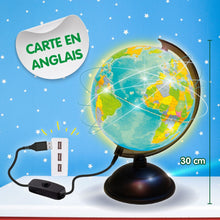 Globe Terrestre Lumineux - Version Anglaise