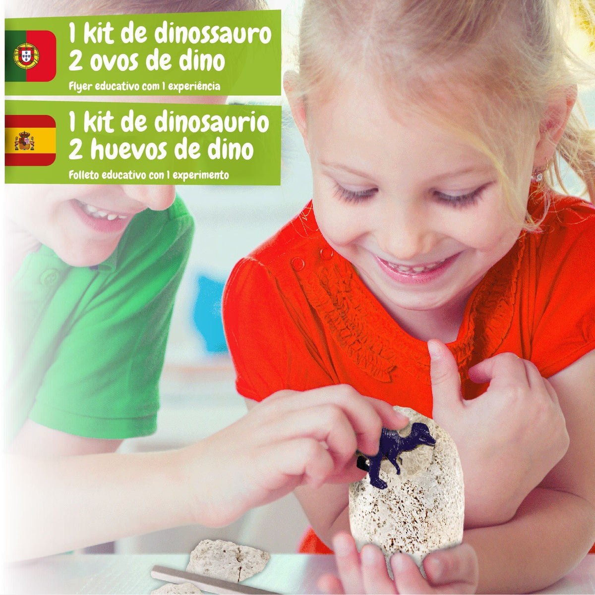 Huevos de Dinosaurios Sorpresa (Versión Multilingüe)