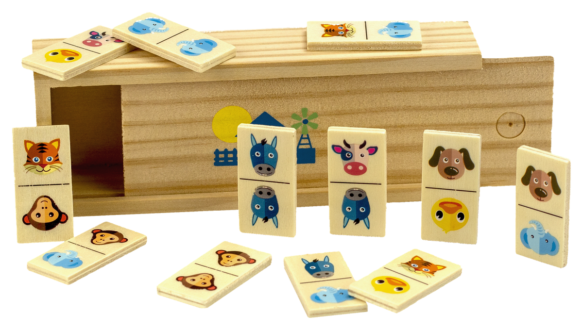 Dominó de Madera para niños - Animales