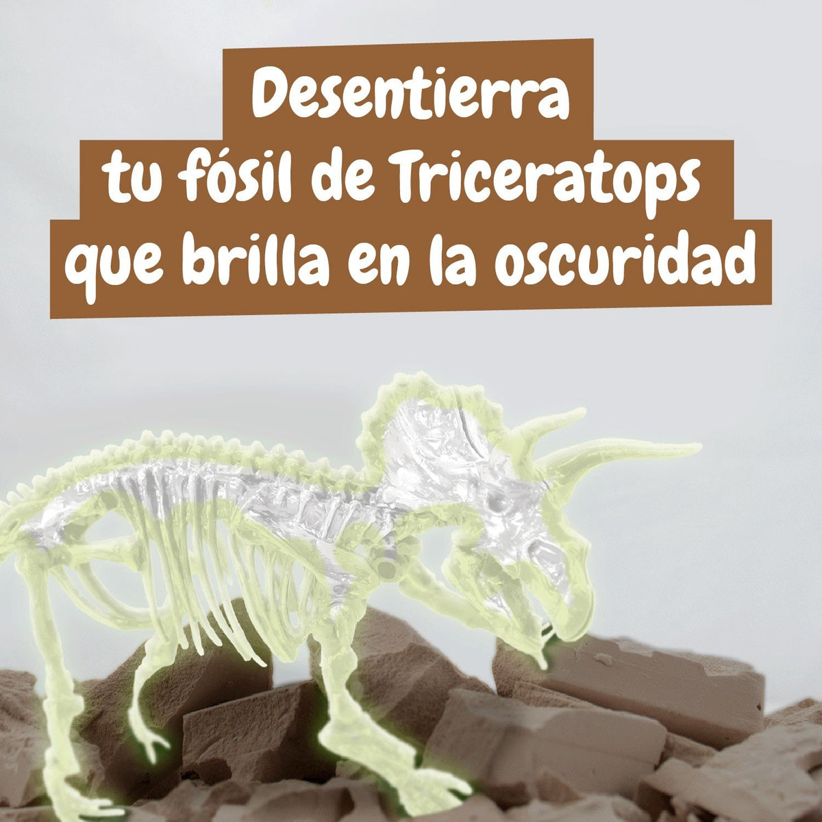 Excavaciones fósiles brillan en la oscuridad - Triceratops