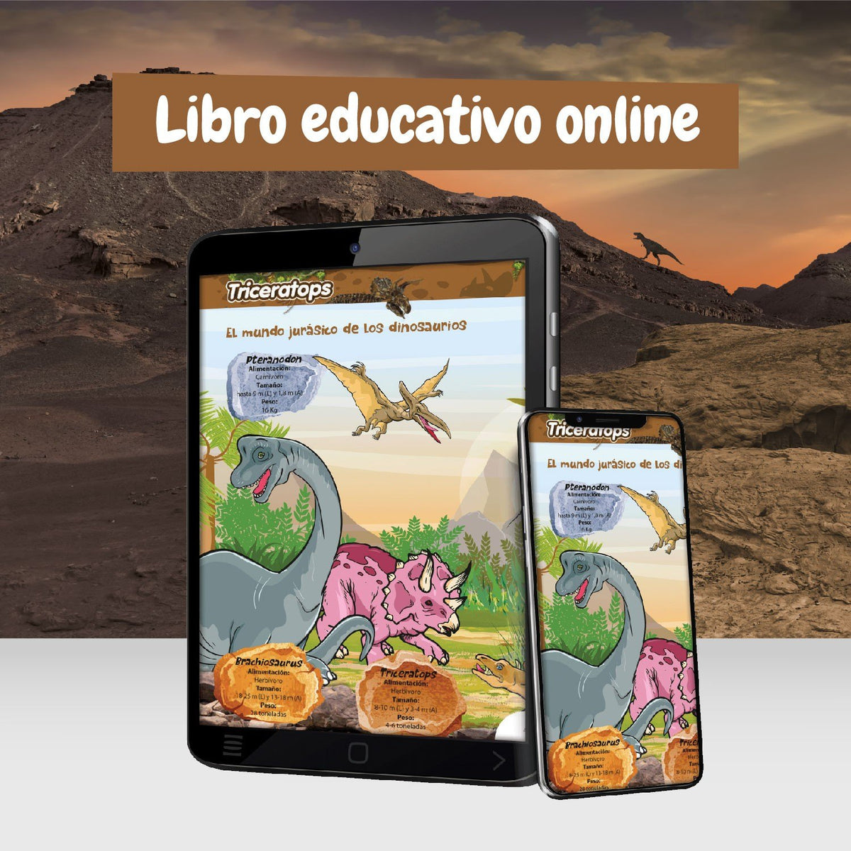 Excavaciones fósiles brillan en la oscuridad - Triceratops
