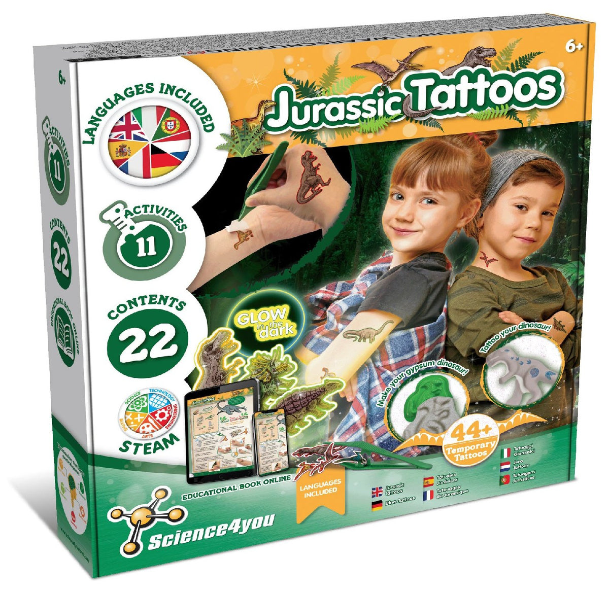 Tatuajes jurásicos - Tatuagens Temporárias | Multi