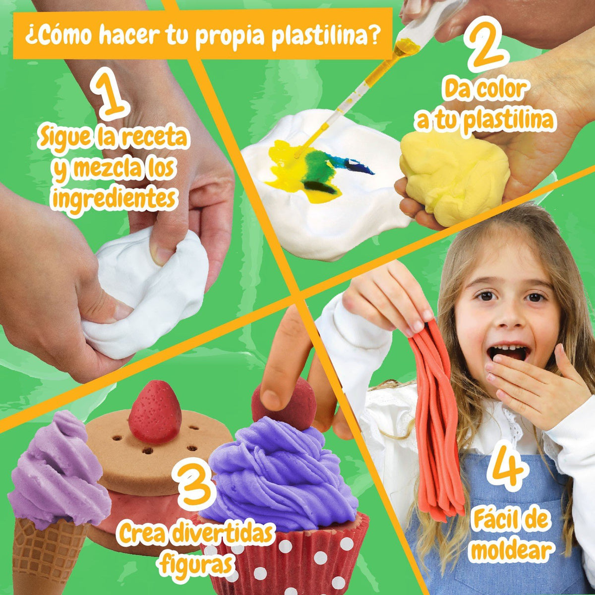 Fábrica de Plastilina Helados y Cupcake (Versión Multilingüe)
