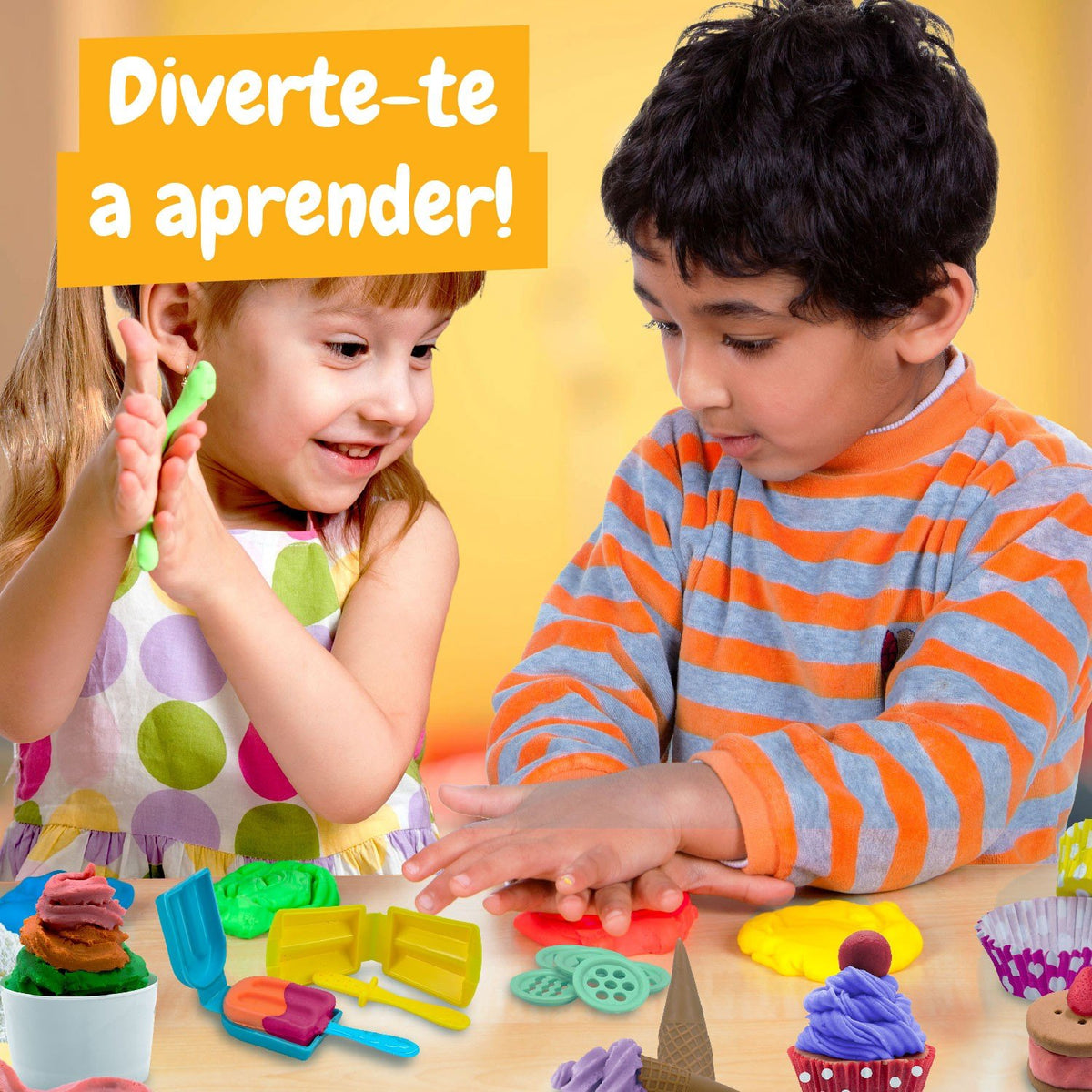 Multilingual Play Dough Ice Cream and Cupcake Factory