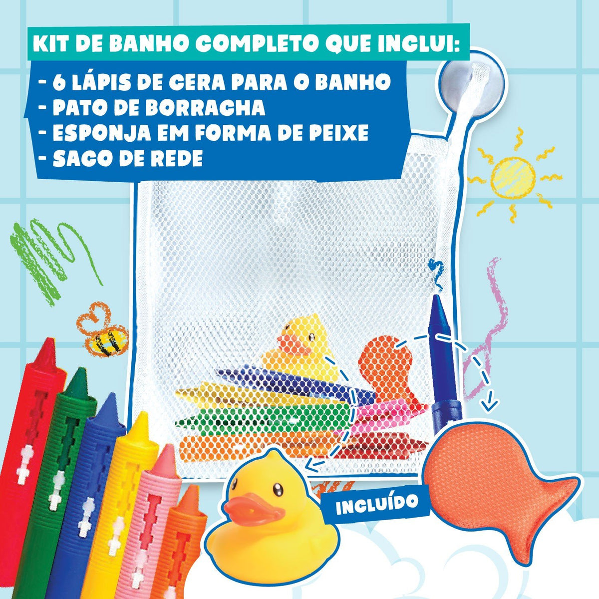 Lápis de Banho (Versão Multilingue)