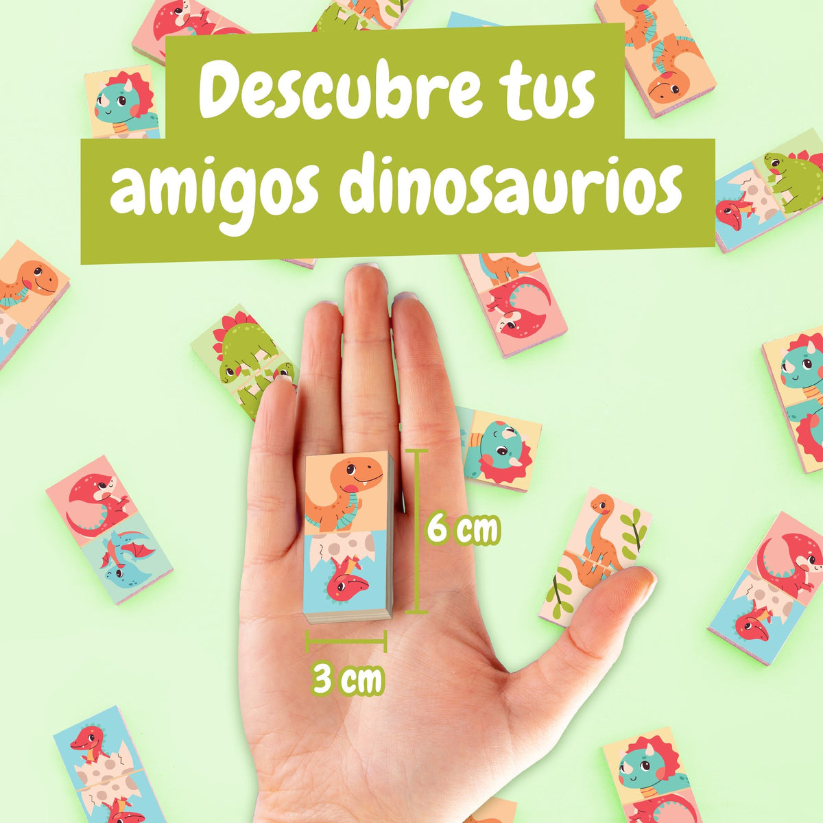 Dominó de Madera Dinosaurios