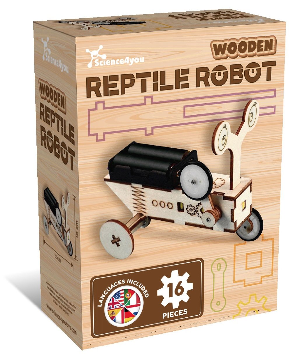 Reptil Robot de Madera