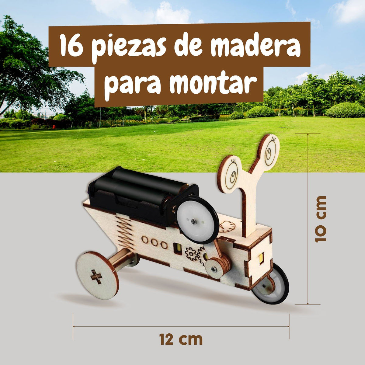 Reptil Robot de Madera