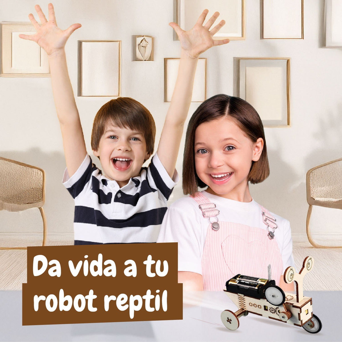 Reptil Robot de Madera