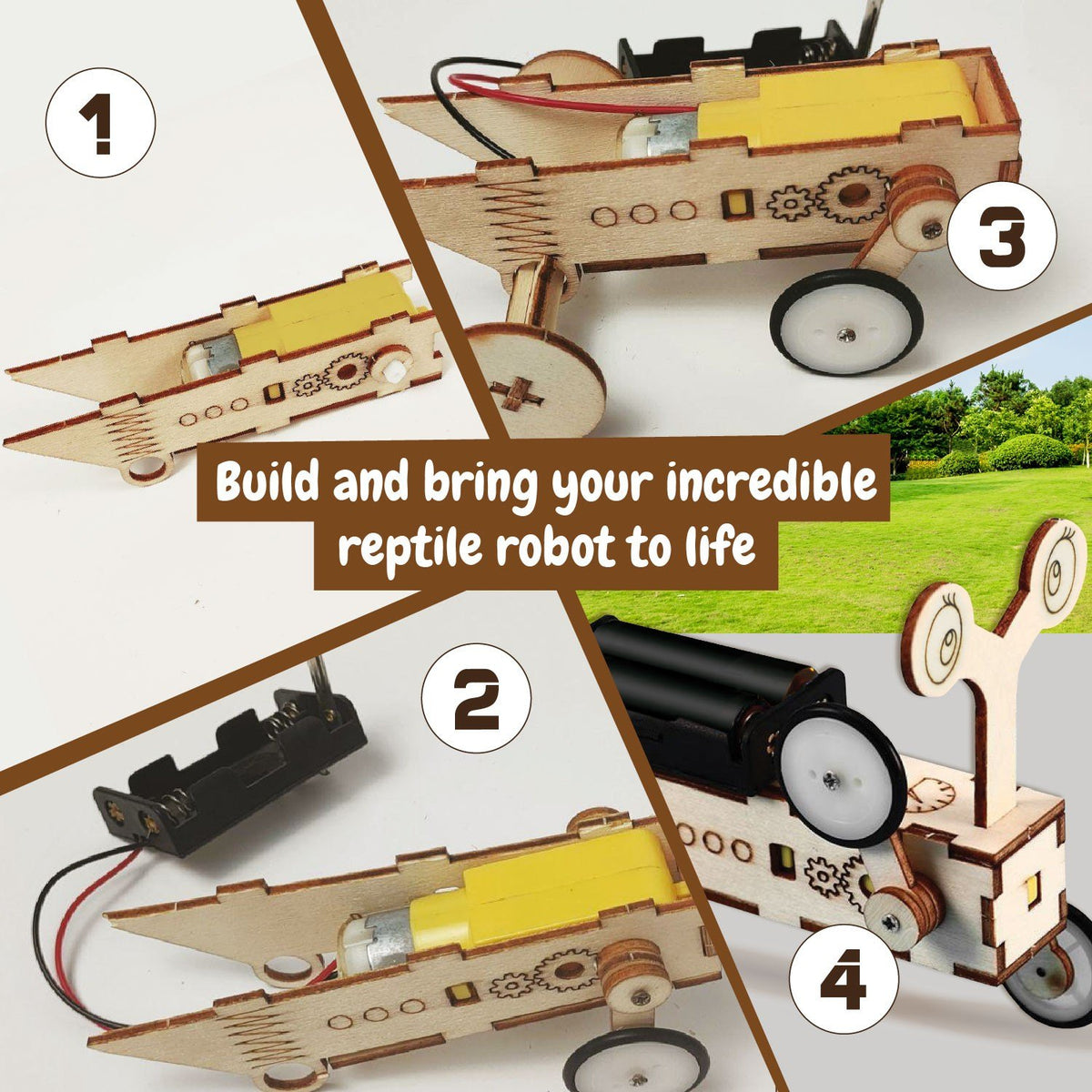 Wooden Reptile Robot