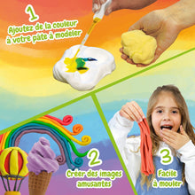 Pâte à modeler multicolore