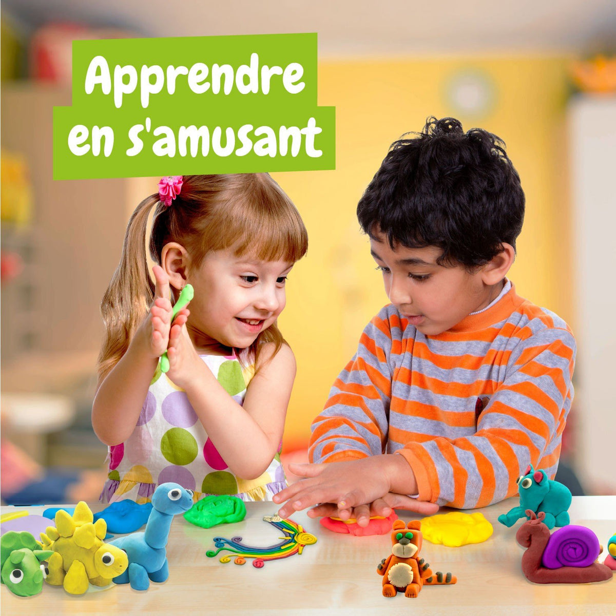 Pâte à modeler multicolore