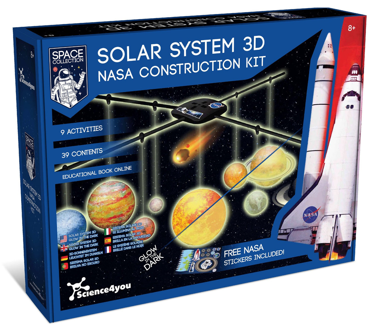 NASA 3D Solar System Glow in the Dark | Educational Toy 8 9 10 Years ...