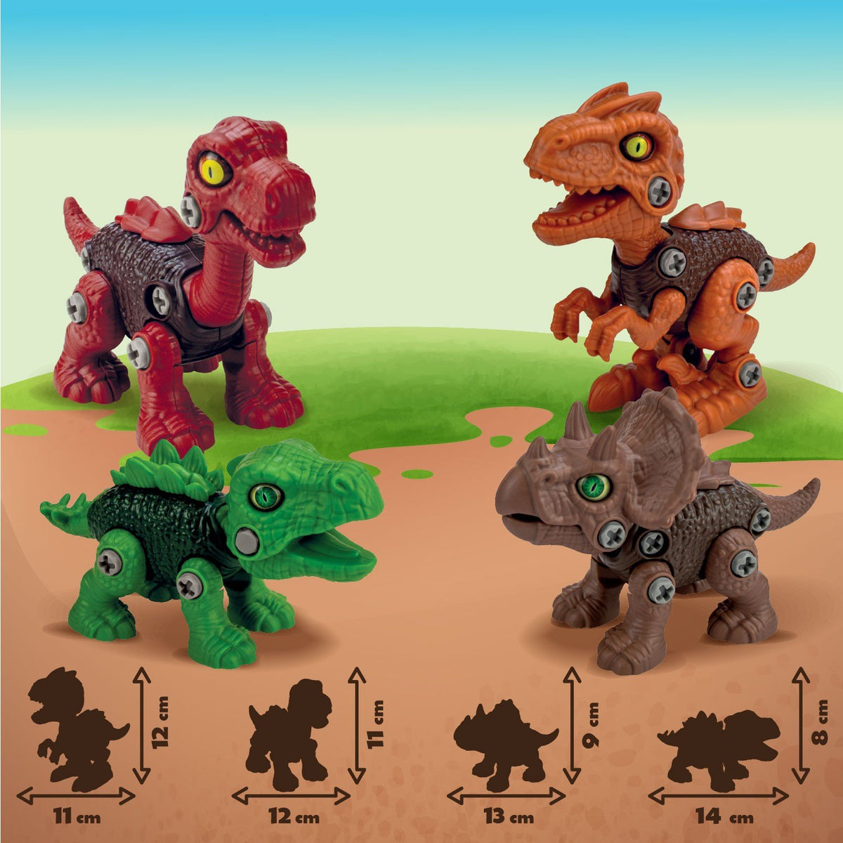 Dinossauros 4 em 1 DIY