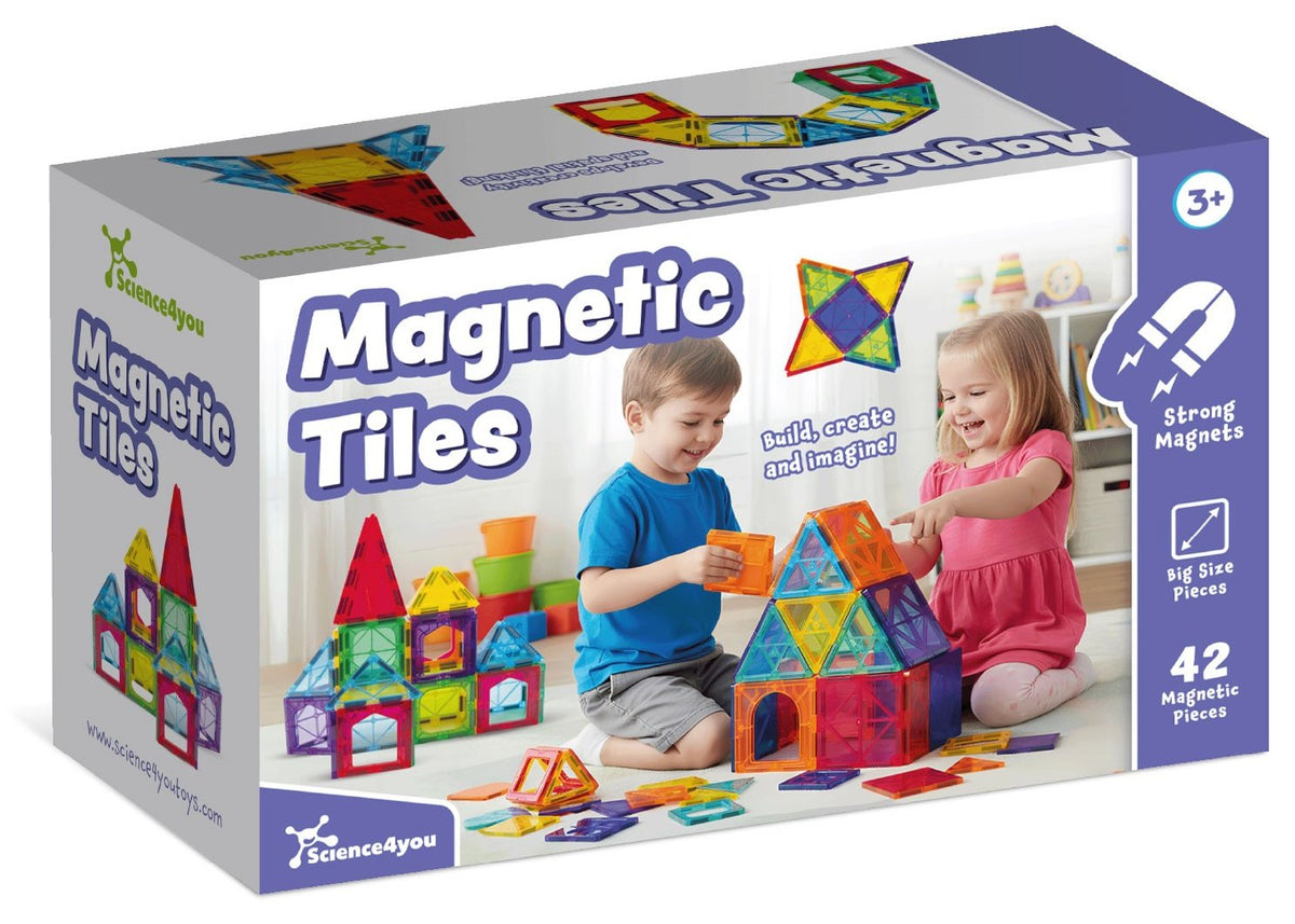 Magnetic Tiles 42 Magnetic Pieces | Educational Toy 3+ Years ...